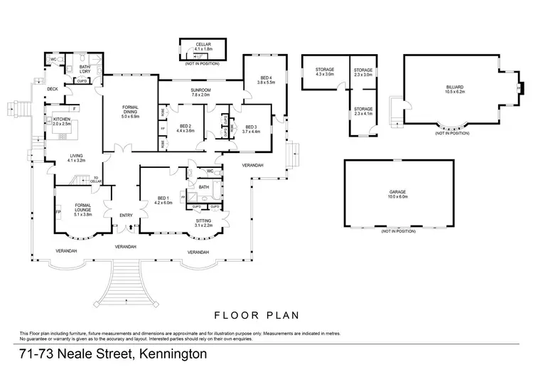 Floorplan of Homely house listing, 71-73 Neale Street, Kennington VIC 3550