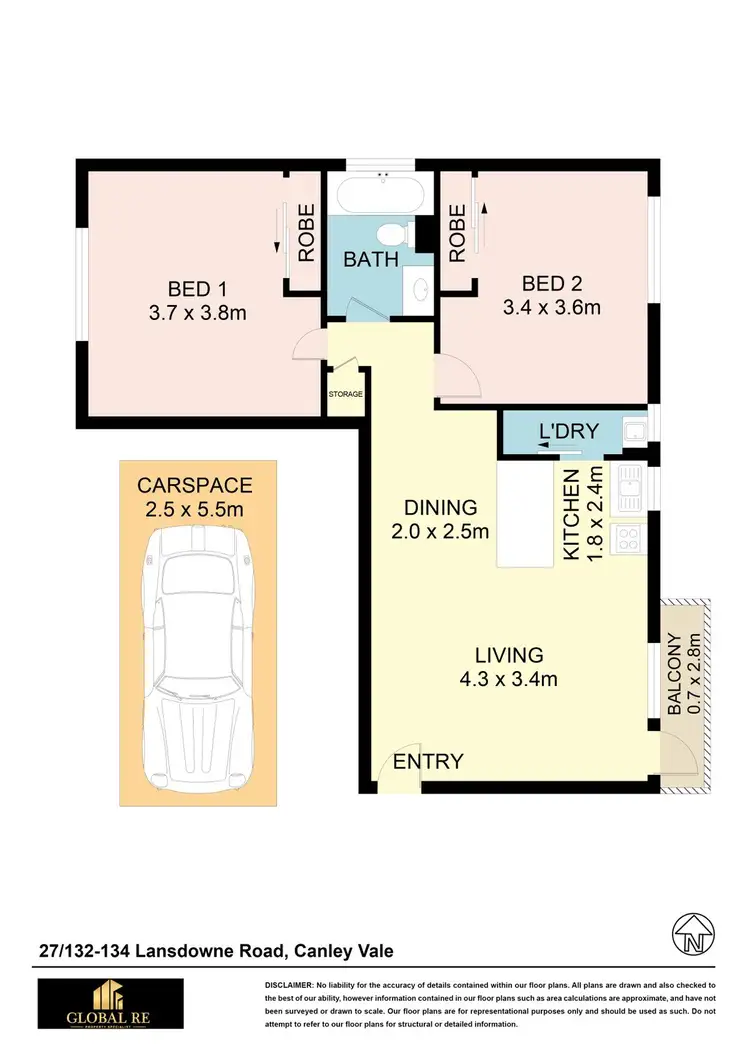 Floorplan of Homely unit listing, 27/132-134 Lansdowne Road, Canley Vale NSW 2166