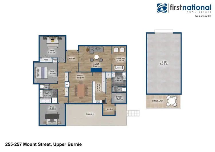 Floorplan of Homely house listing, 255-257 Mount Street, Upper Burnie TAS 7320