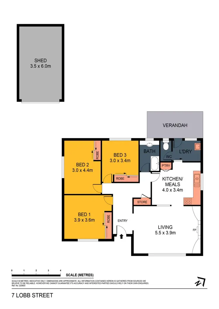 Floorplan of Homely house listing, 7 Lobb Street, North Bendigo VIC 3550