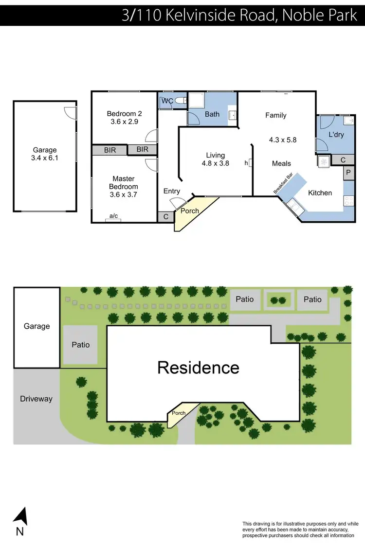 Floorplan of Homely unit listing, 3/110 Kelvinside Road, Noble Park VIC 3174