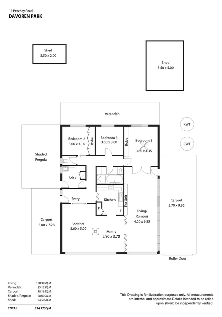 Floorplan of Homely house listing, 11 Peachey Road, Davoren Park SA 5113