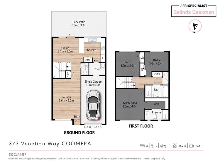Floorplan of Homely townhouse listing, 3/3 Venetian Way, Coomera QLD 4209