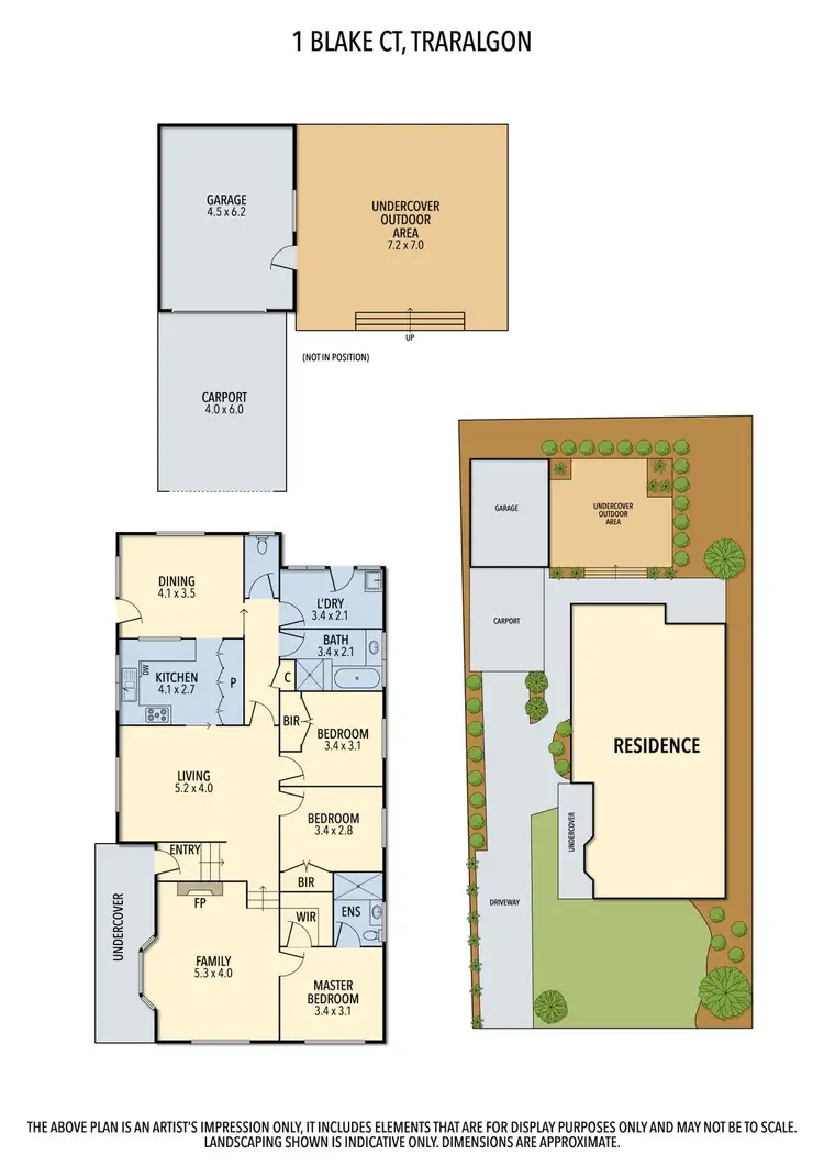Floorplan of Homely house listing, 1 Blake Court, Traralgon VIC 3844