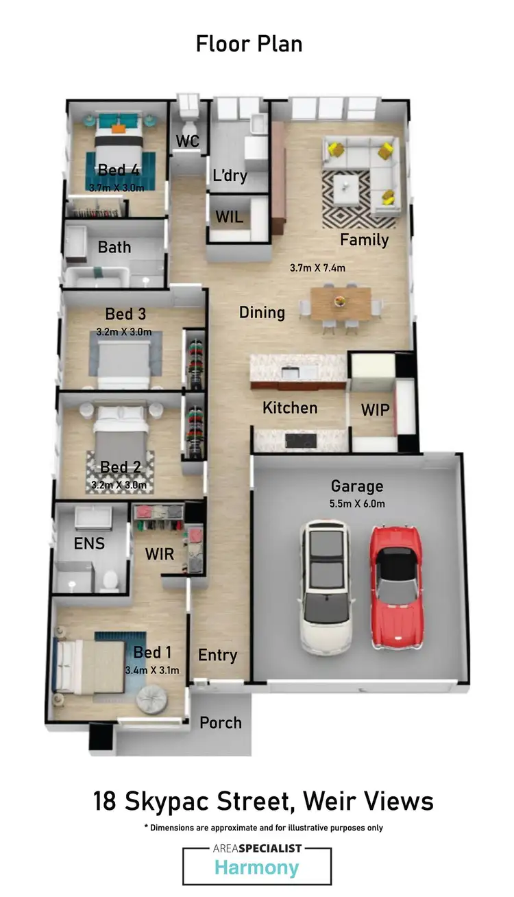 Floorplan of Homely house listing, 18 Skypac Street, Weir Views VIC 3338