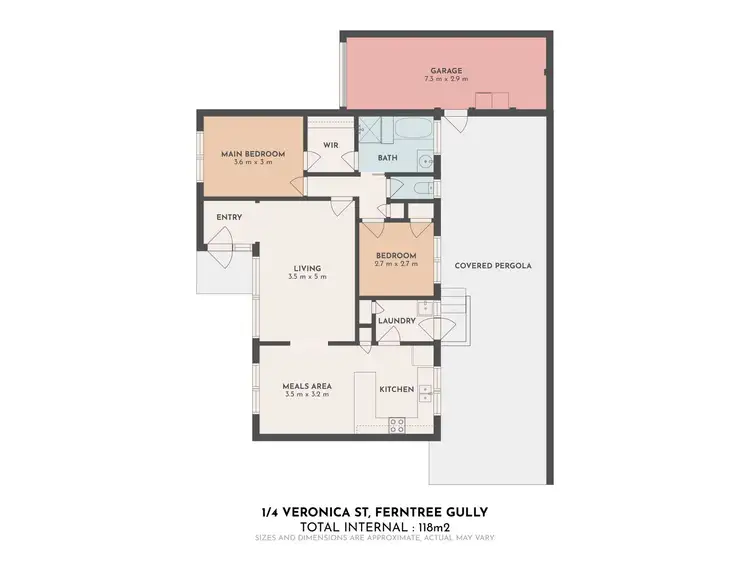 Floorplan of Homely unit listing, 1/4 Veronica Street, Ferntree Gully VIC 3156