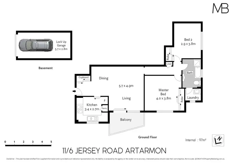 Floorplan of Homely apartment listing, 11/6 Jersey Road, Artarmon NSW 2064