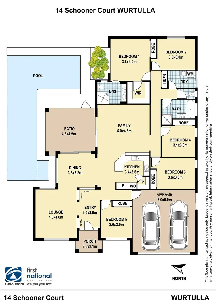 Floorplan of Homely house listing, 14 Schooner Ct, Wurtulla QLD 4575