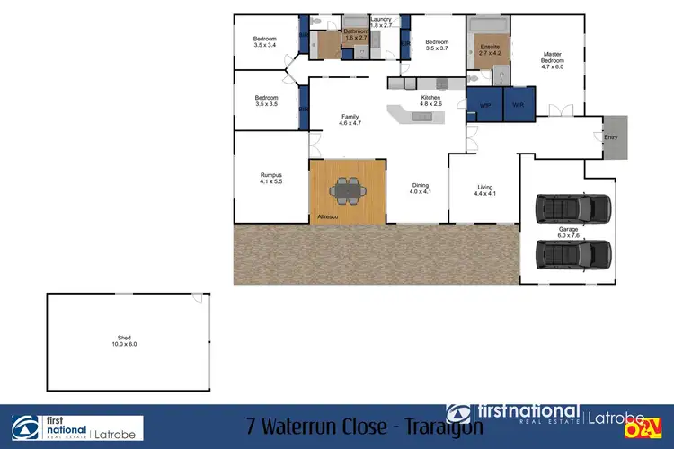 Floorplan of Homely house listing, 7 Waterrun Close, Traralgon VIC 3844