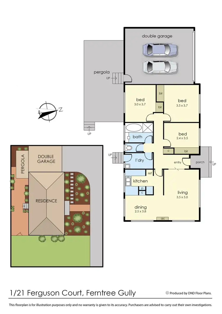 Floorplan of Homely unit listing, 1/21 Ferguson Court, Ferntree Gully VIC 3156