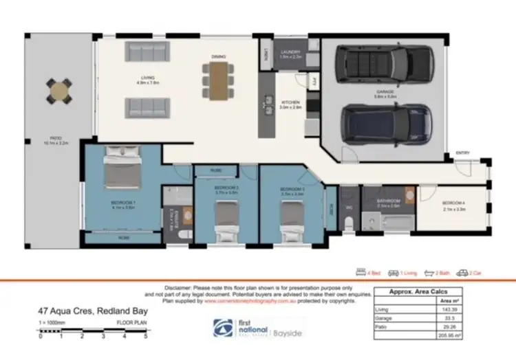Floorplan of Homely house listing, 47 Aqua Crescent, Redland Bay QLD 4165