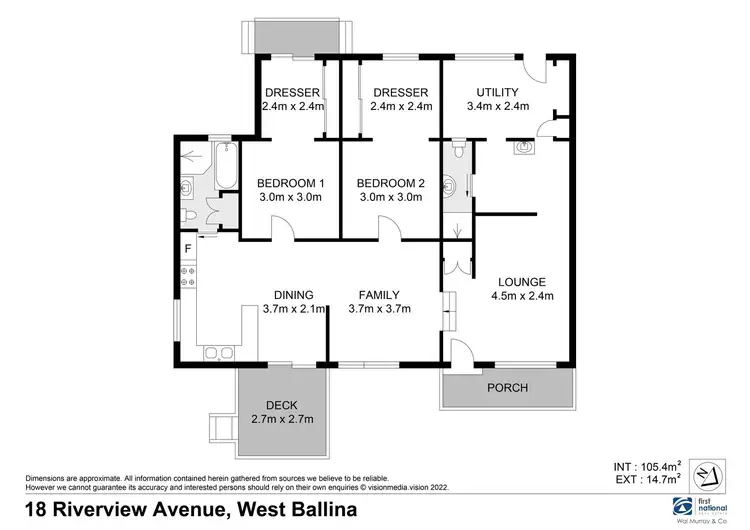 Floorplan of Homely house listing, 18 Riverview Avenue, West Ballina NSW 2478