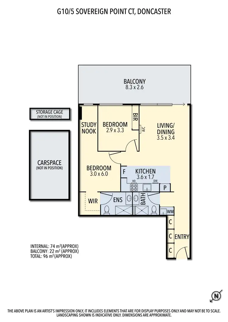 Floorplan of Homely apartment listing, 10/5 Sovereign Point Court, Doncaster VIC 3108