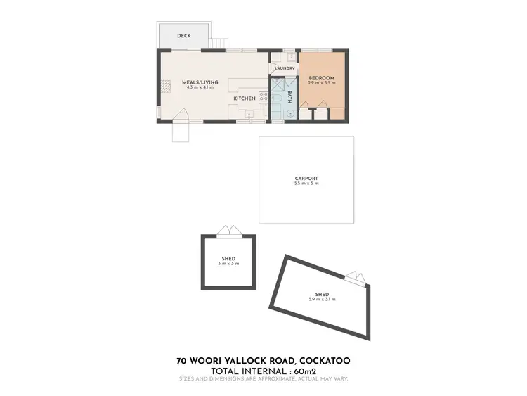 Floorplan of Homely house listing, 70 Woori Yallock Road, Cockatoo VIC 3781