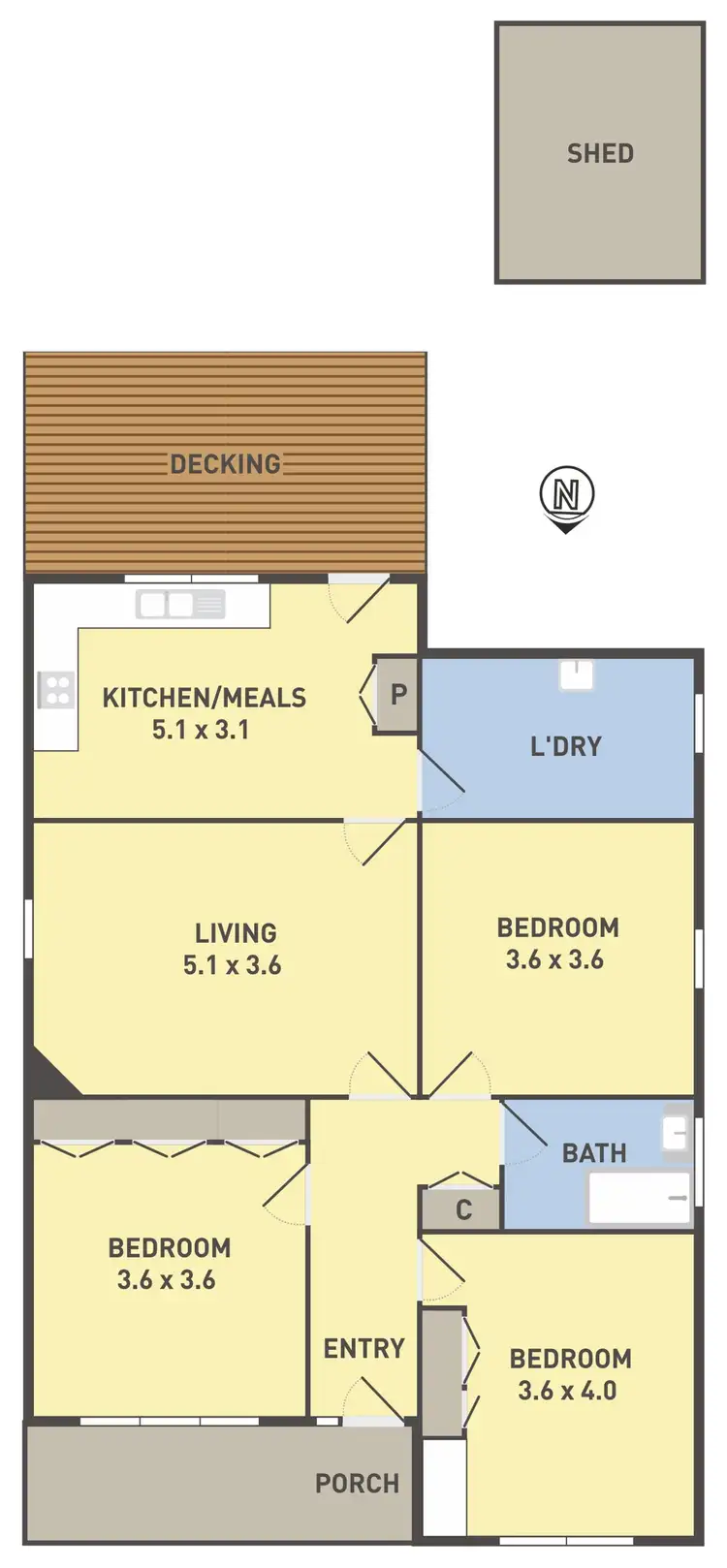 Floorplan of Homely house listing, 23 Couch Street, Sunshine VIC 3020