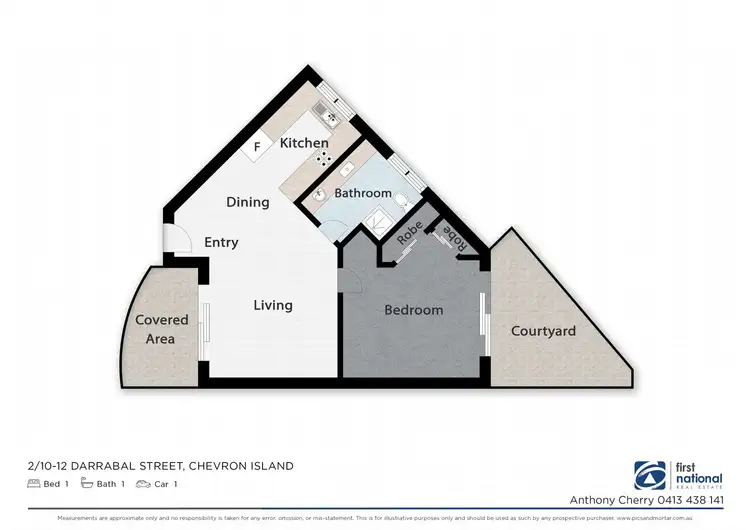 Floorplan of Homely unit listing, 2/10-12 Darrambal Street, Chevron Island QLD 4217