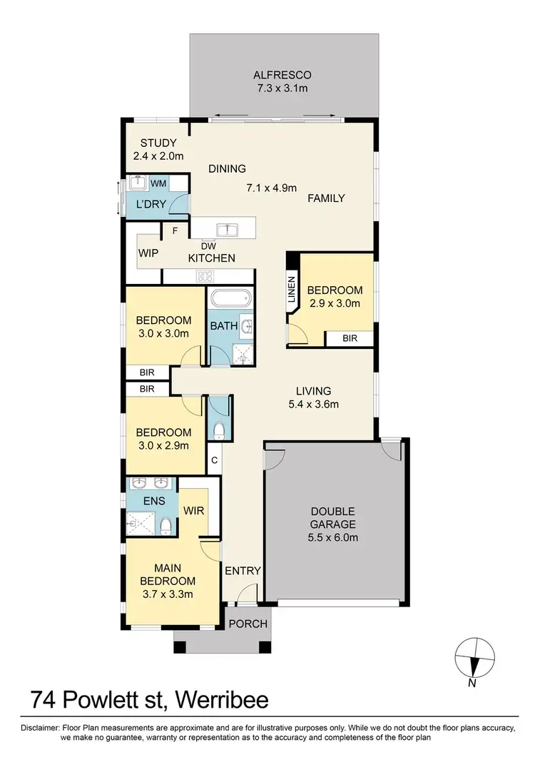 Floorplan of Homely house listing, 74 Powlett Street, Werribee VIC 3030