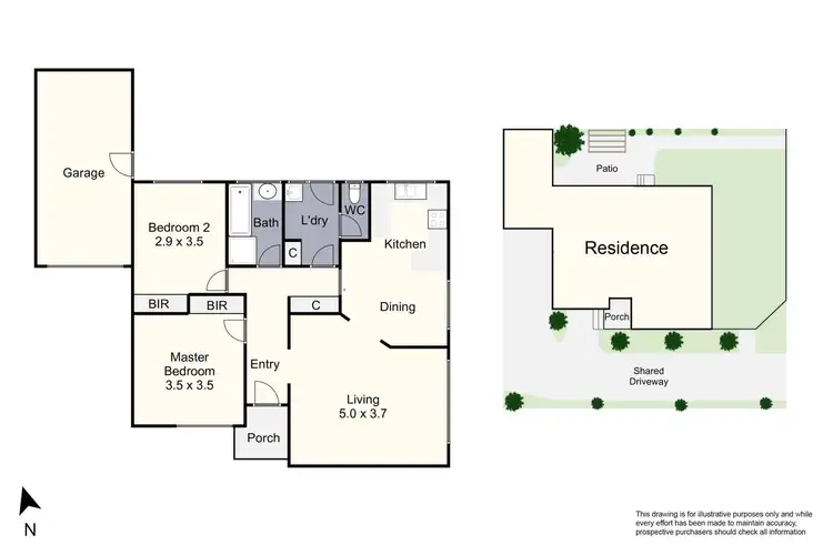 Floorplan of Homely unit listing, 1/7 Rutherglen Street, Noble Park VIC 3174