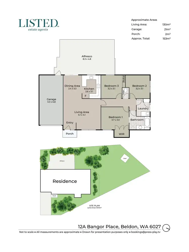 Floorplan of Homely house listing, 12A Bangor Place, Beldon WA 6027
