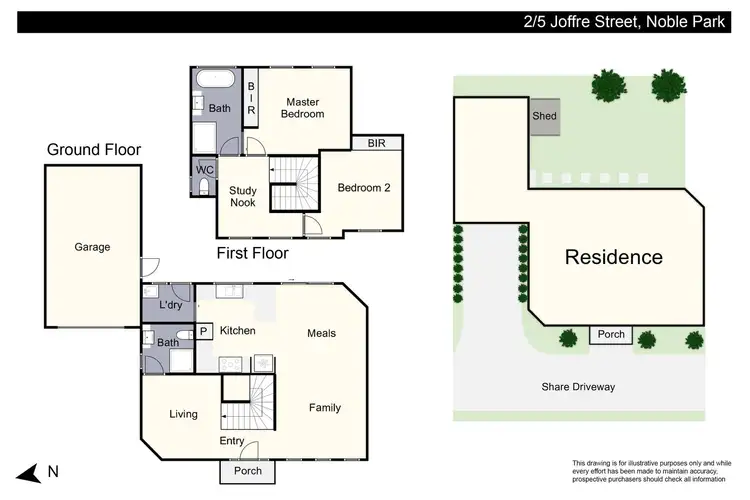 Floorplan of Homely townhouse listing, 2/5 Joffre Street, Noble Park VIC 3174