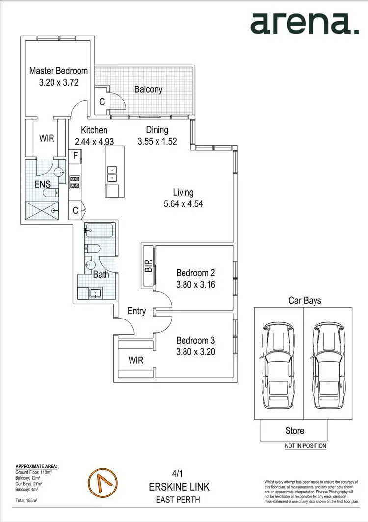 Floorplan of Homely apartment listing, 4/1 Erskine Link, East Perth WA 6004
