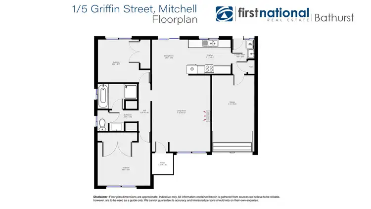 Floorplan of Homely house listing, 1/5 Griffin Street, Mitchell NSW 2795