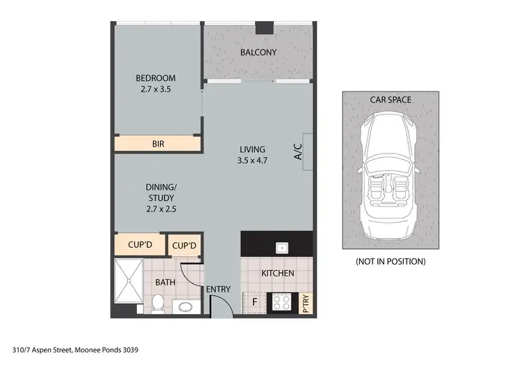 Floorplan of Homely apartment listing, 310/7 Aspen Street, Moonee Ponds VIC 3039