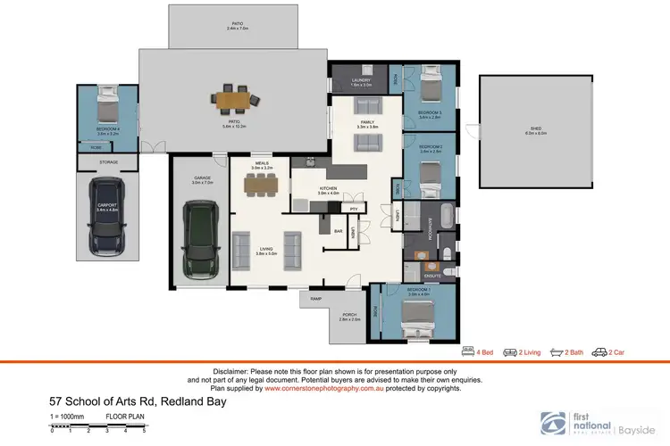 Floorplan of Homely house listing, 57 School of Arts Road, Redland Bay QLD 4165