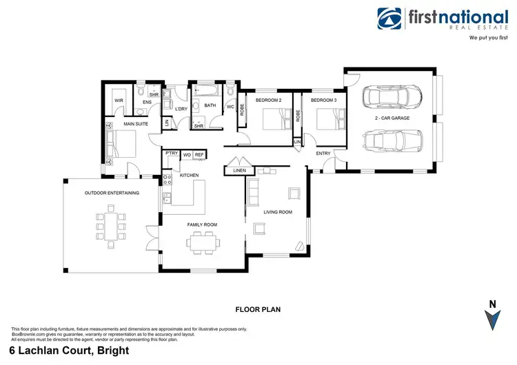 Floorplan of Homely house listing, 6 Lachlan Court, Bright VIC 3741