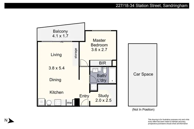 Floorplan of Homely apartment listing, 227/18-34 Station Street, Sandringham VIC 3191