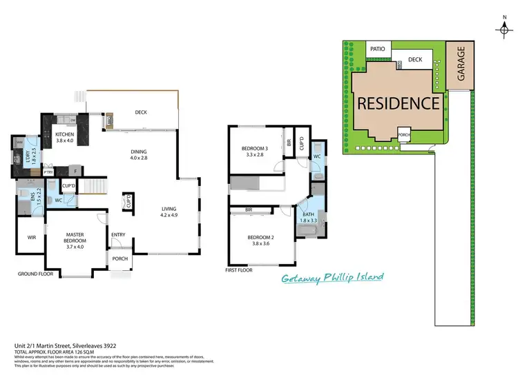 Floorplan of Homely townhouse listing, 2/1 Martin Street, Silverleaves VIC 3922