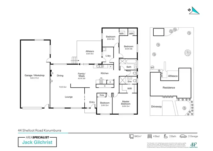 Floorplan of Homely house listing, 44 Shellcot Road, Korumburra VIC 3950