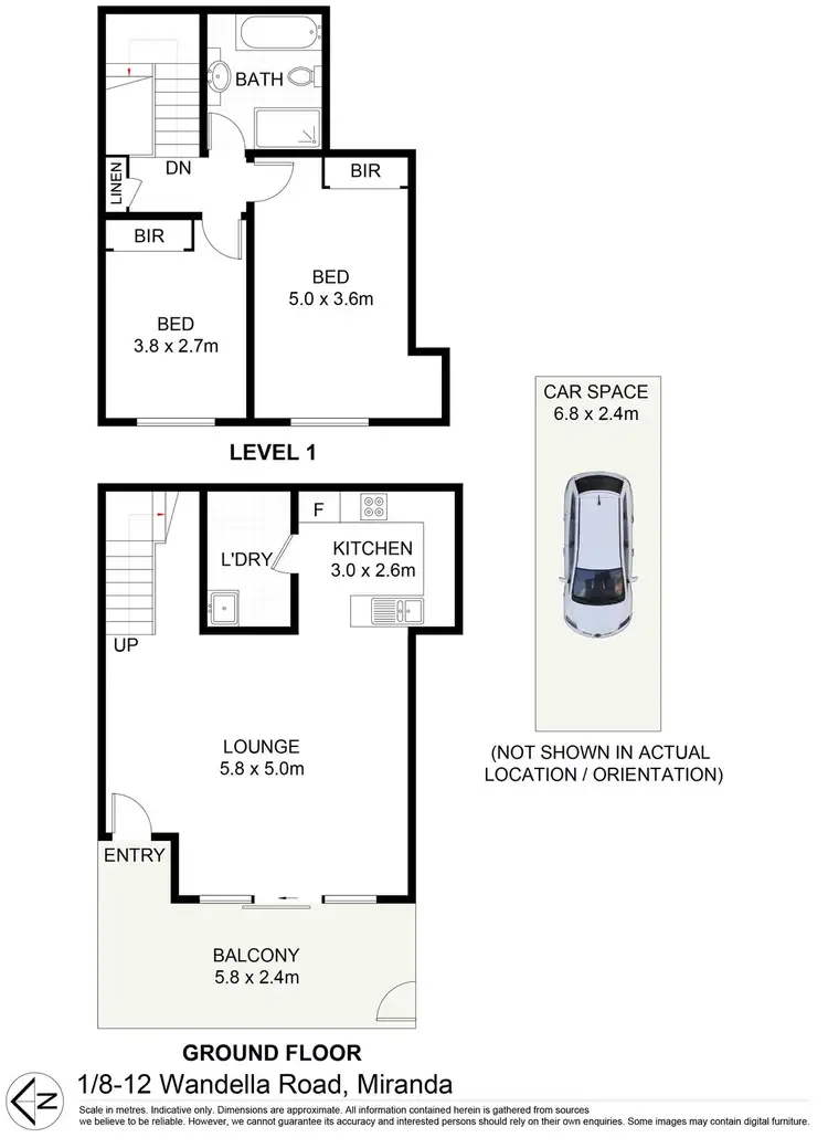 Floorplan of Homely apartment listing, 1/8-12 Wandella Road, Miranda NSW 2228
