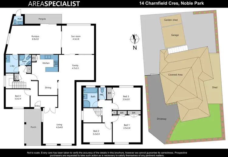 Floorplan of Homely house listing, 14 Charnfield Crescent, Noble Park VIC 3174