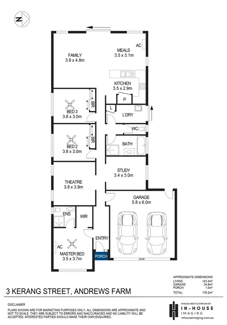 Floorplan of Homely house listing, 3 Kerang Street, Andrews Farm SA 5114
