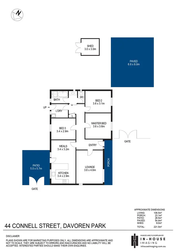Floorplan of Homely house listing, 44 Connell Street, Davoren Park SA 5113