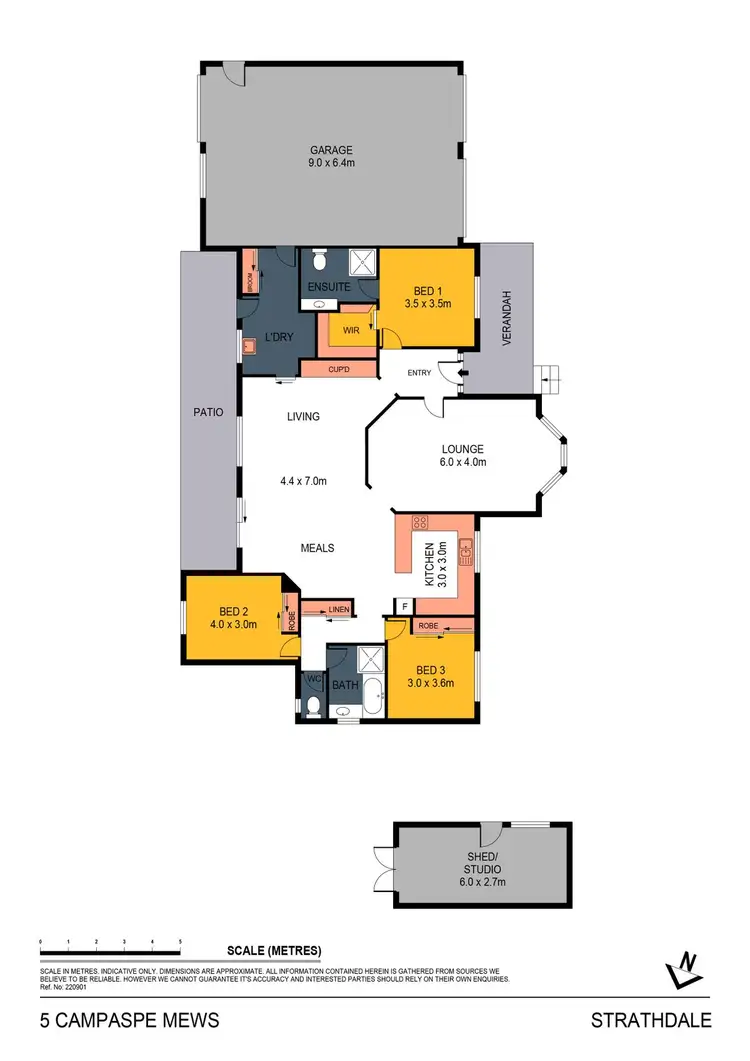 Floorplan of Homely house listing, 5 Campaspe Mews, Strathdale VIC 3550