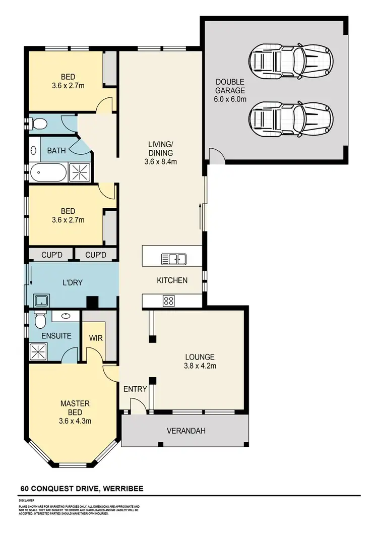 Floorplan of Homely house listing, 60 Conquest Drive, Werribee VIC 3030