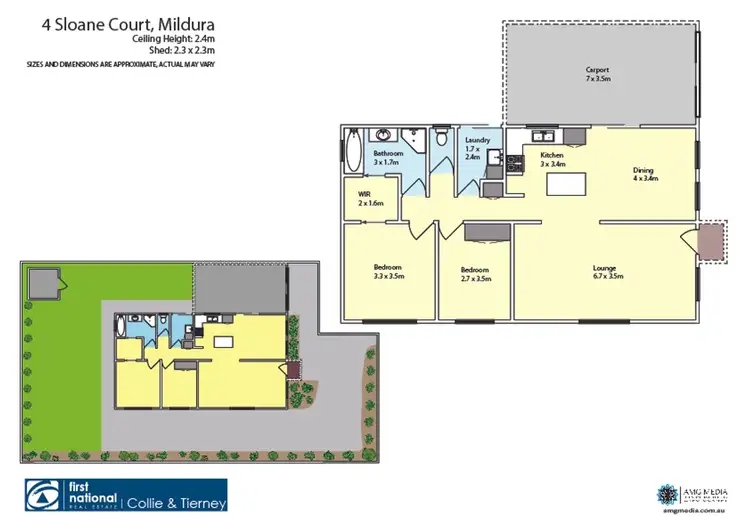 Floorplan of Homely townhouse listing, 4 Sloane Court, Mildura VIC 3500