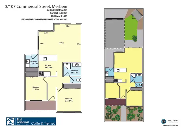 Floorplan of Homely unit listing, 3/107 Commercial Street, Merbein VIC 3505