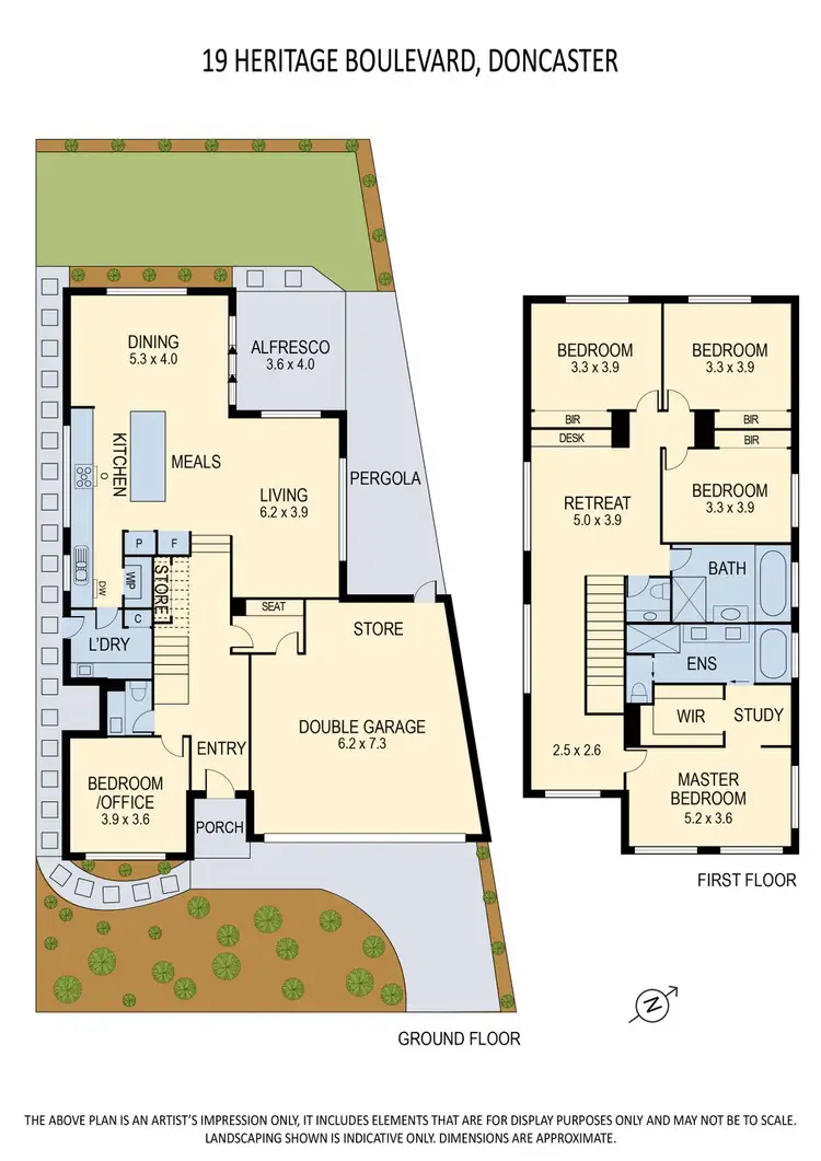 Floorplan of Homely house listing, 19 Heritage Boulevard, Doncaster VIC 3108