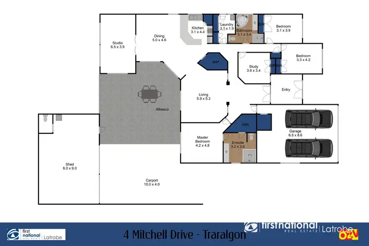 Floorplan of Homely house listing, 4 Mitchell Drive, Traralgon VIC 3844
