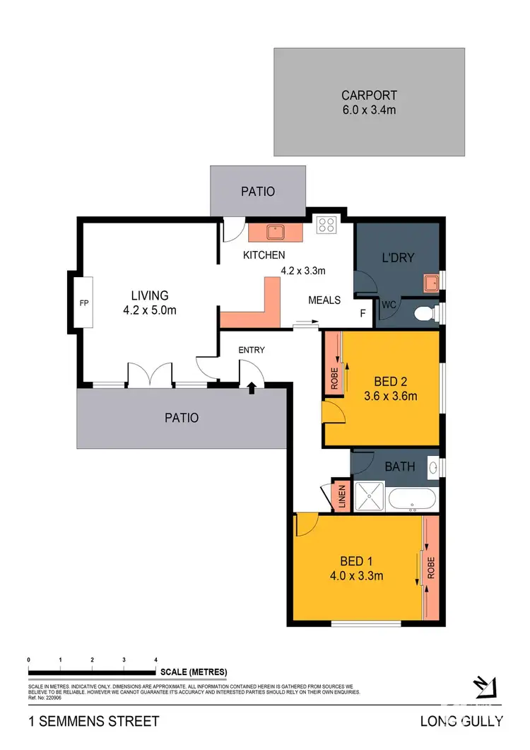 Floorplan of Homely house listing, 1 Semmens Street, Long Gully VIC 3550