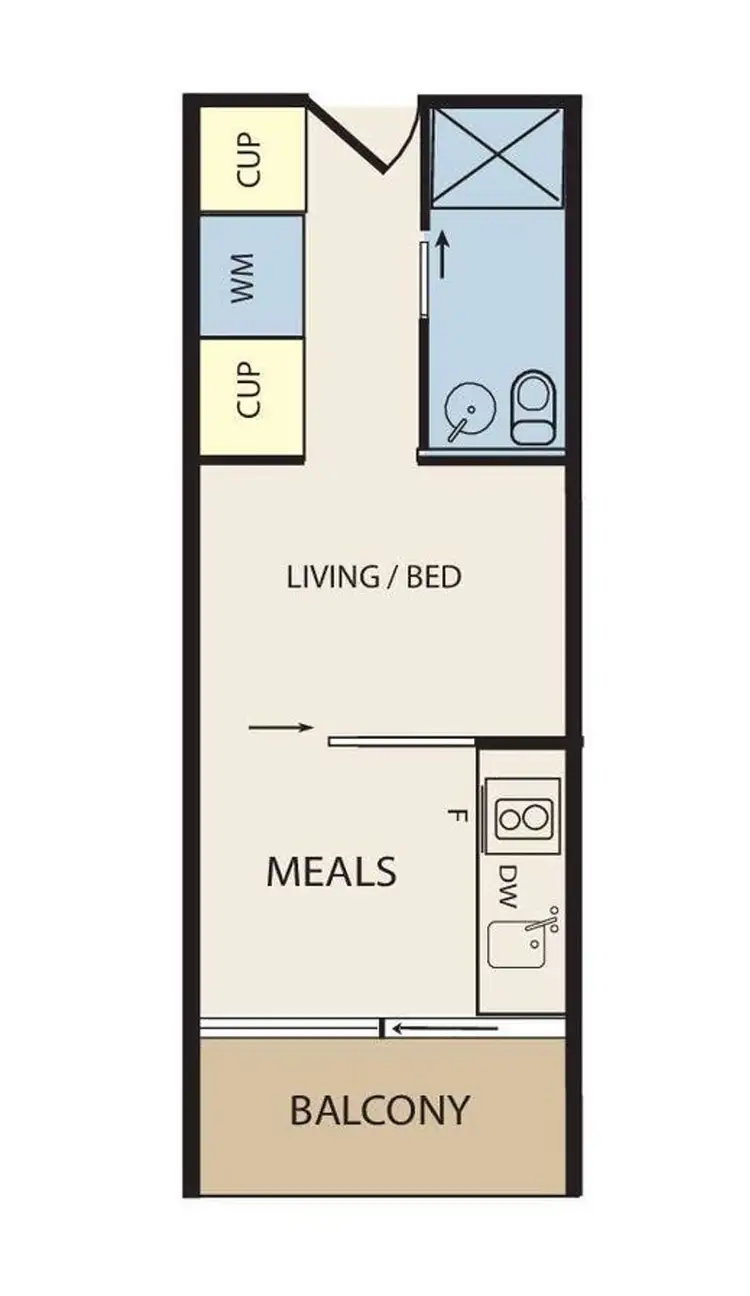 Floorplan of Homely apartment listing, 506/253 Franklin Street, Melbourne VIC 3000