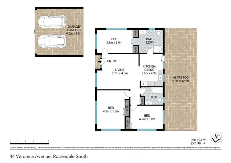 Floorplan of Homely house listing, 44 Veronica Avenue, Daisy Hill QLD 4127