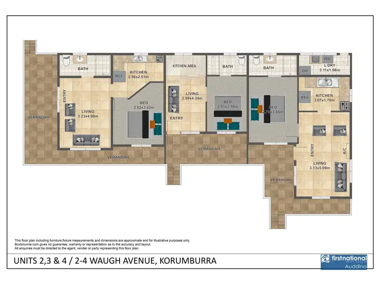 Floorplan of Homely unit listing, 2-4/6 Waugh Avenue, Korumburra VIC 3950