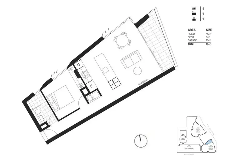 Floorplan of Homely apartment listing, 504/464 King Street, Newcastle West NSW 2302