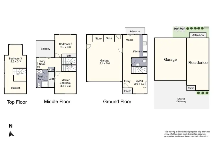 Floorplan of Homely townhouse listing, 4/19 Stuart Street, Noble Park VIC 3174