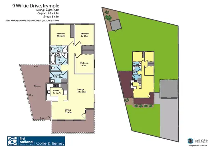 Floorplan of Homely house listing, 9 Wilkie Drive, Irymple VIC 3498