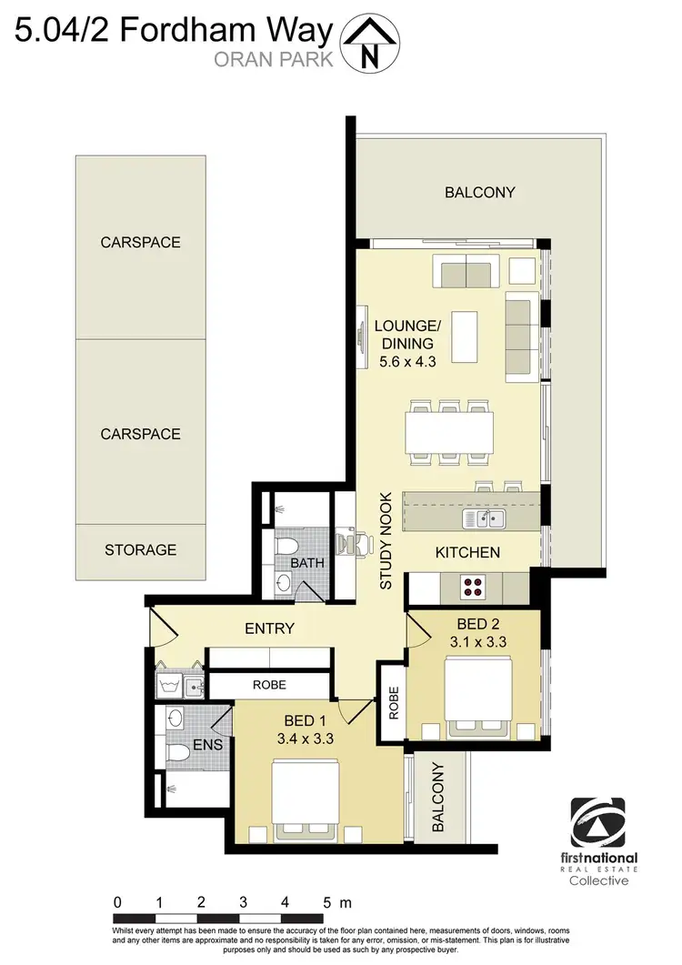 Floorplan of Homely apartment listing, 5.04/2 Fordham Way, Oran Park NSW 2570
